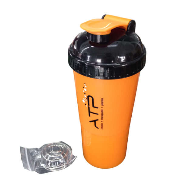 600ml 3 in 1 Protein Shaker Bottle With Wire Whisk Ball - Image 6